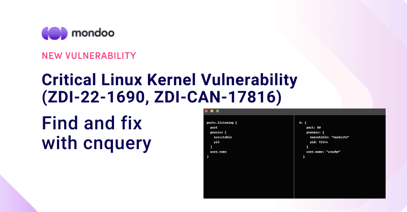 Critical Linux Vulnerability (ZDI-22-1690, ZDI-CAN-17816): Find and Fix with cnquery