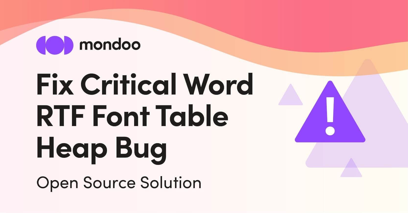 Fix Critical Word RTF Font Table Heap Bug CVE-2023-21716: Open Source Solution