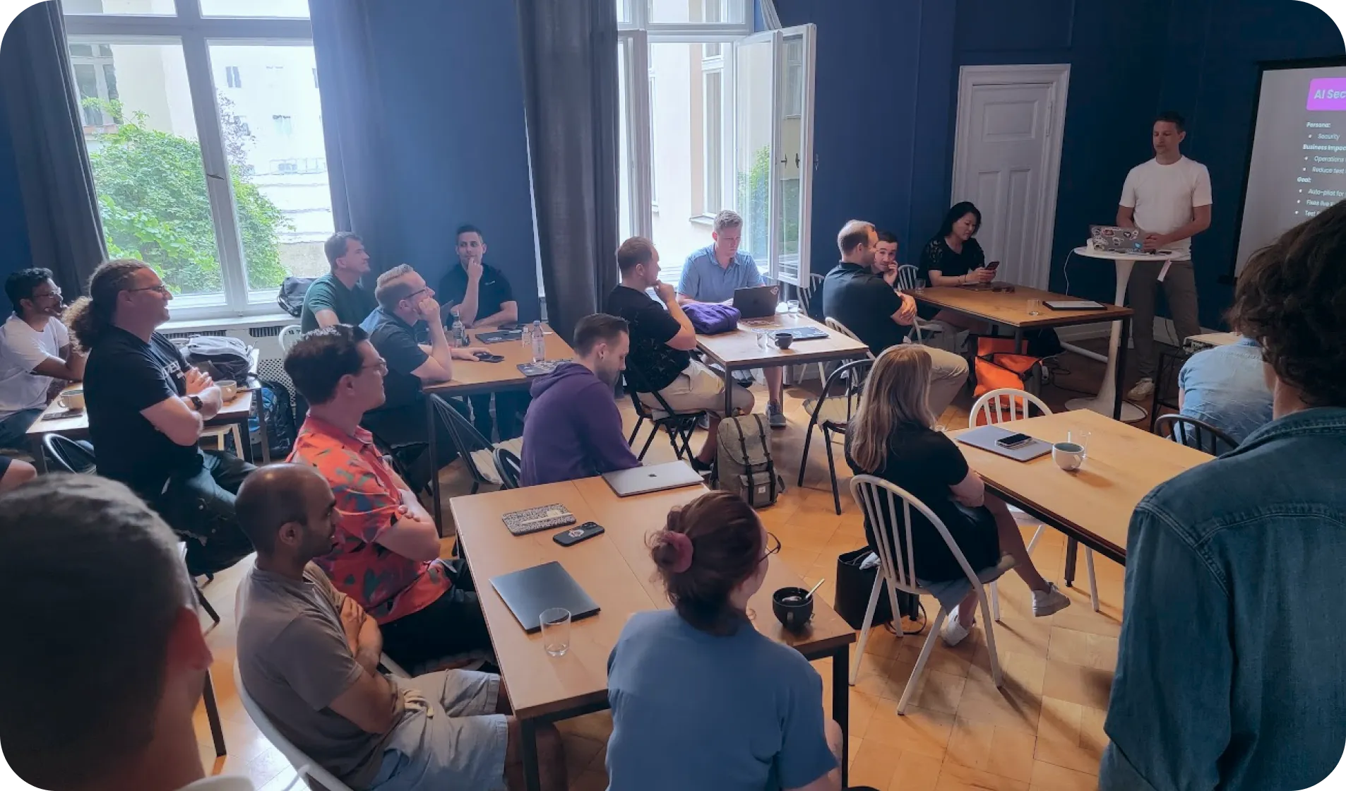 Mondoonauts gathered for a team session
