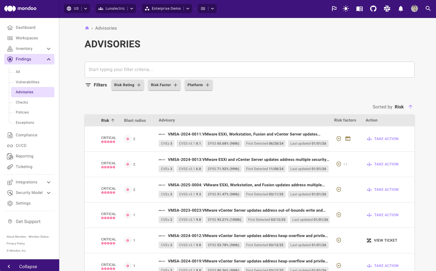 Find Advisories