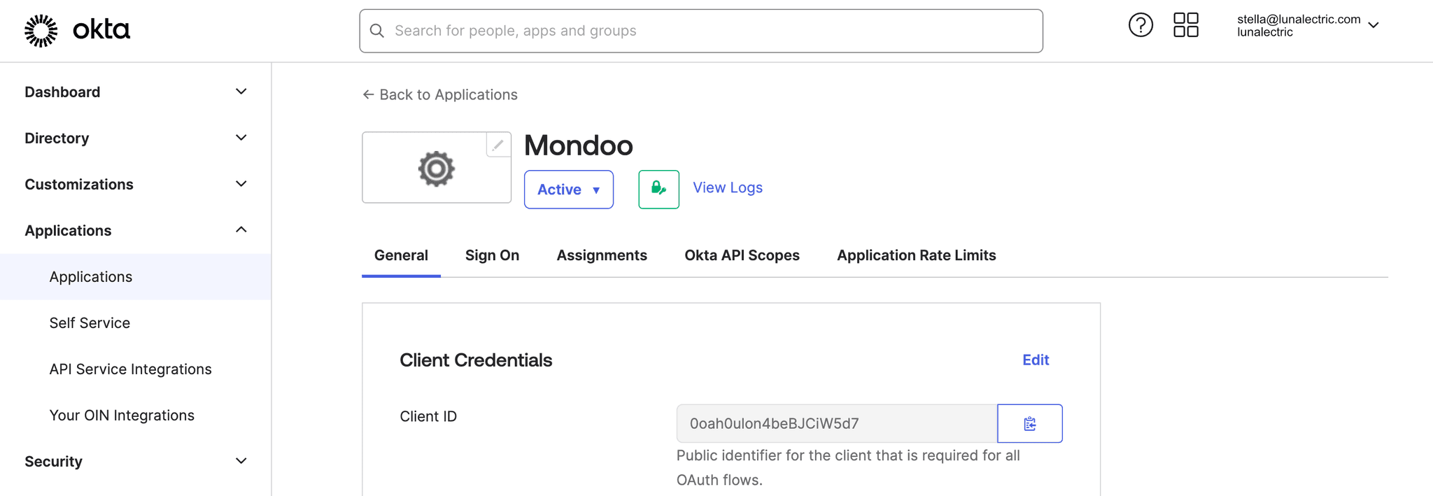 Okta applications