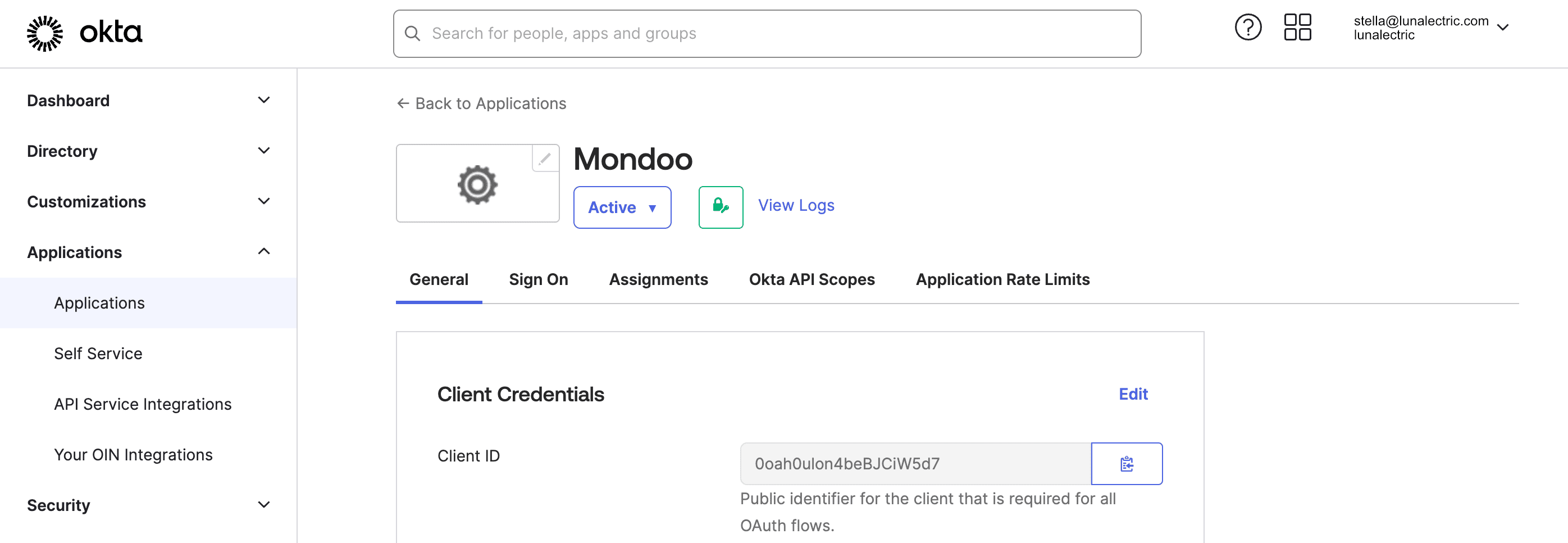 Okta applications