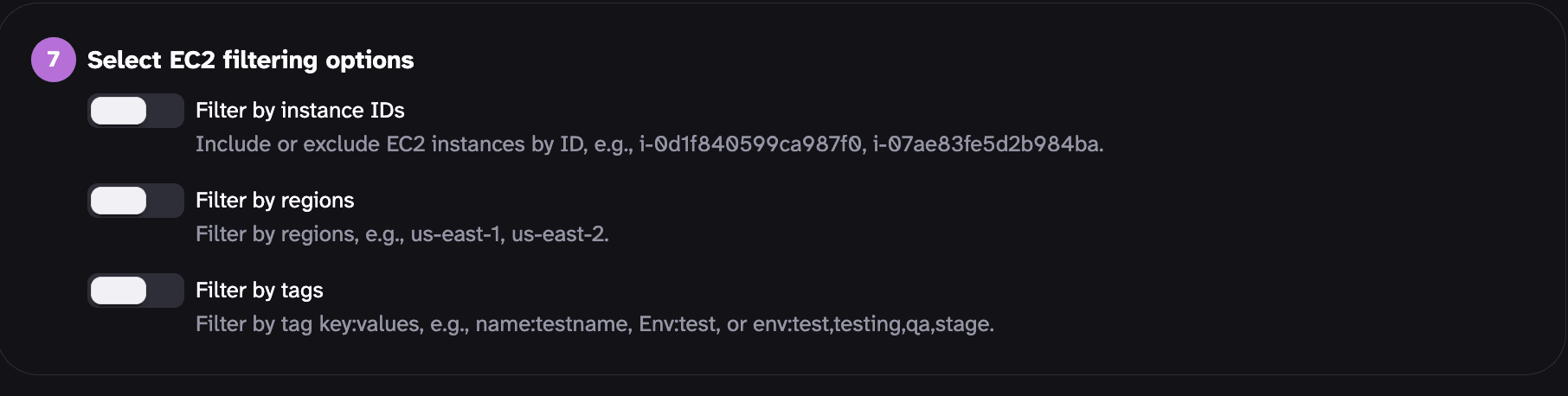 Mondoo serverless AWS EC2 filtering