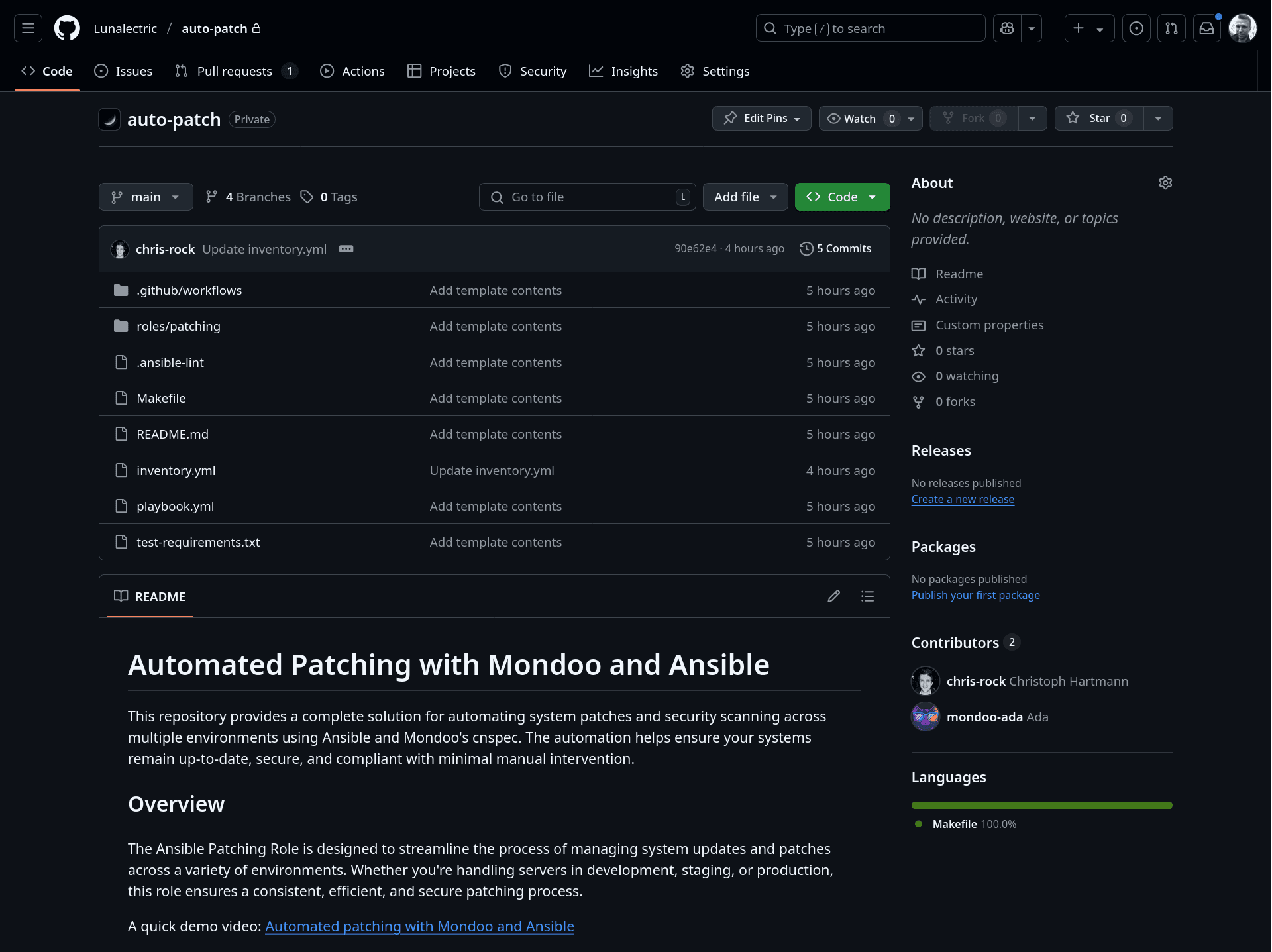 Security Pipeline repo setup