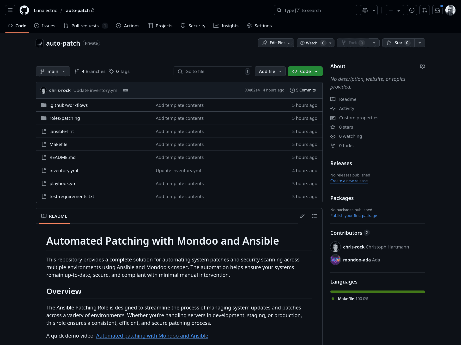 Security Pipeline repo setup
