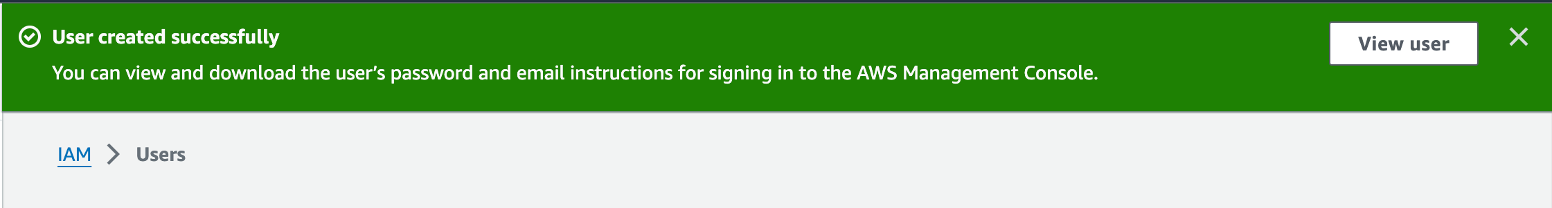 AWS IAM users