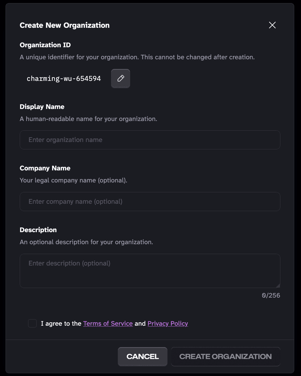 add an organization