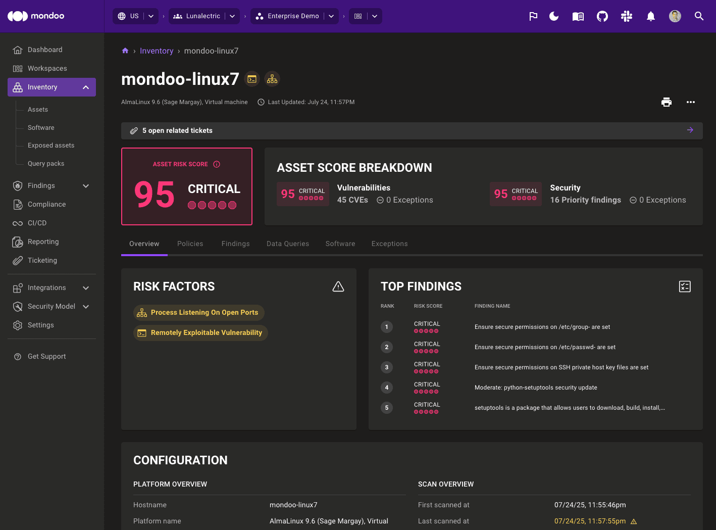 Mondoo scan report from a HashiCorp Packer build