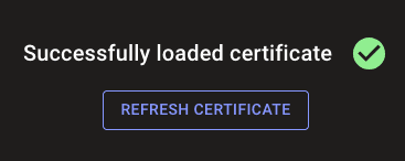 Refresh certificate