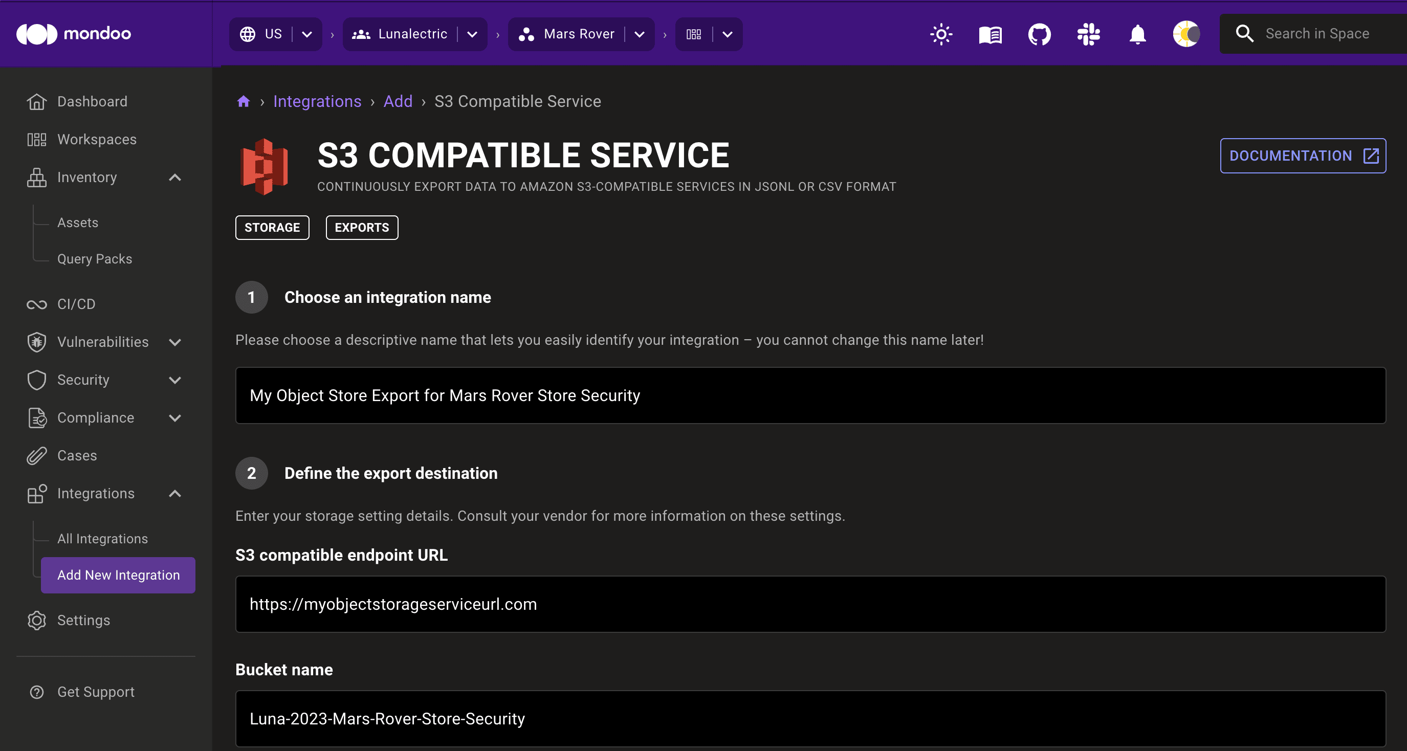 S3-compatible store integration - top