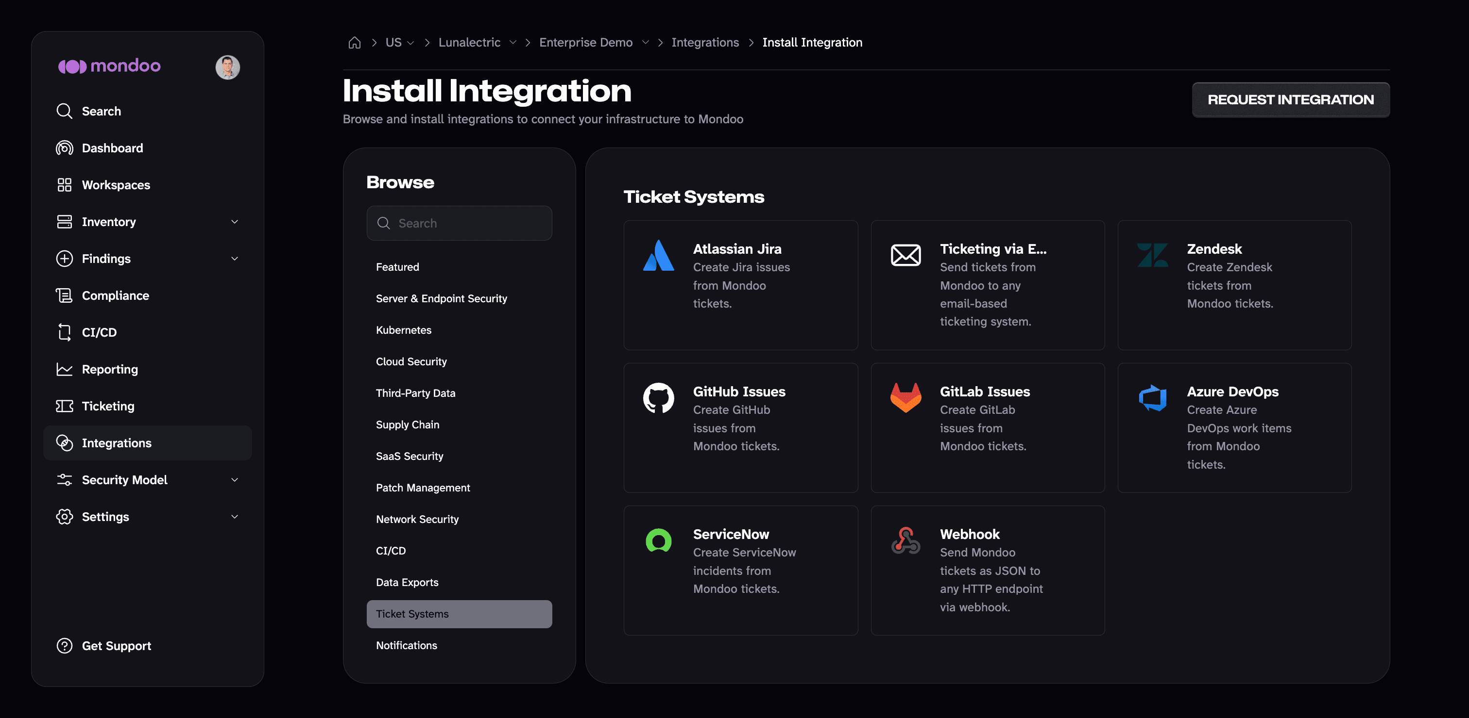 Configure ticketing in Mondoo