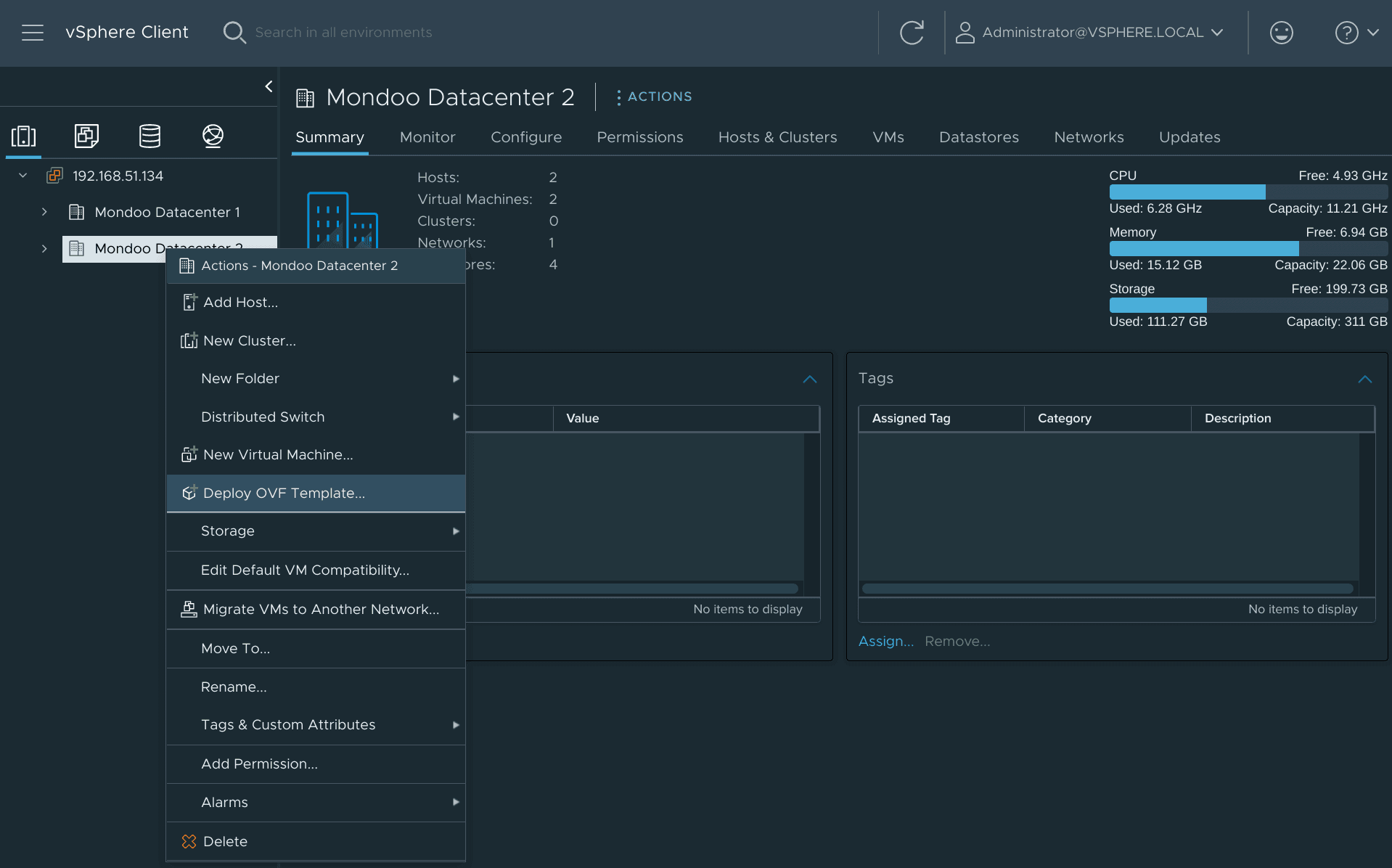 Deploy OVF Template