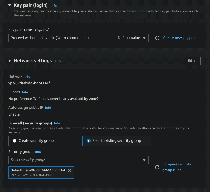 Selecting an instance type during launch