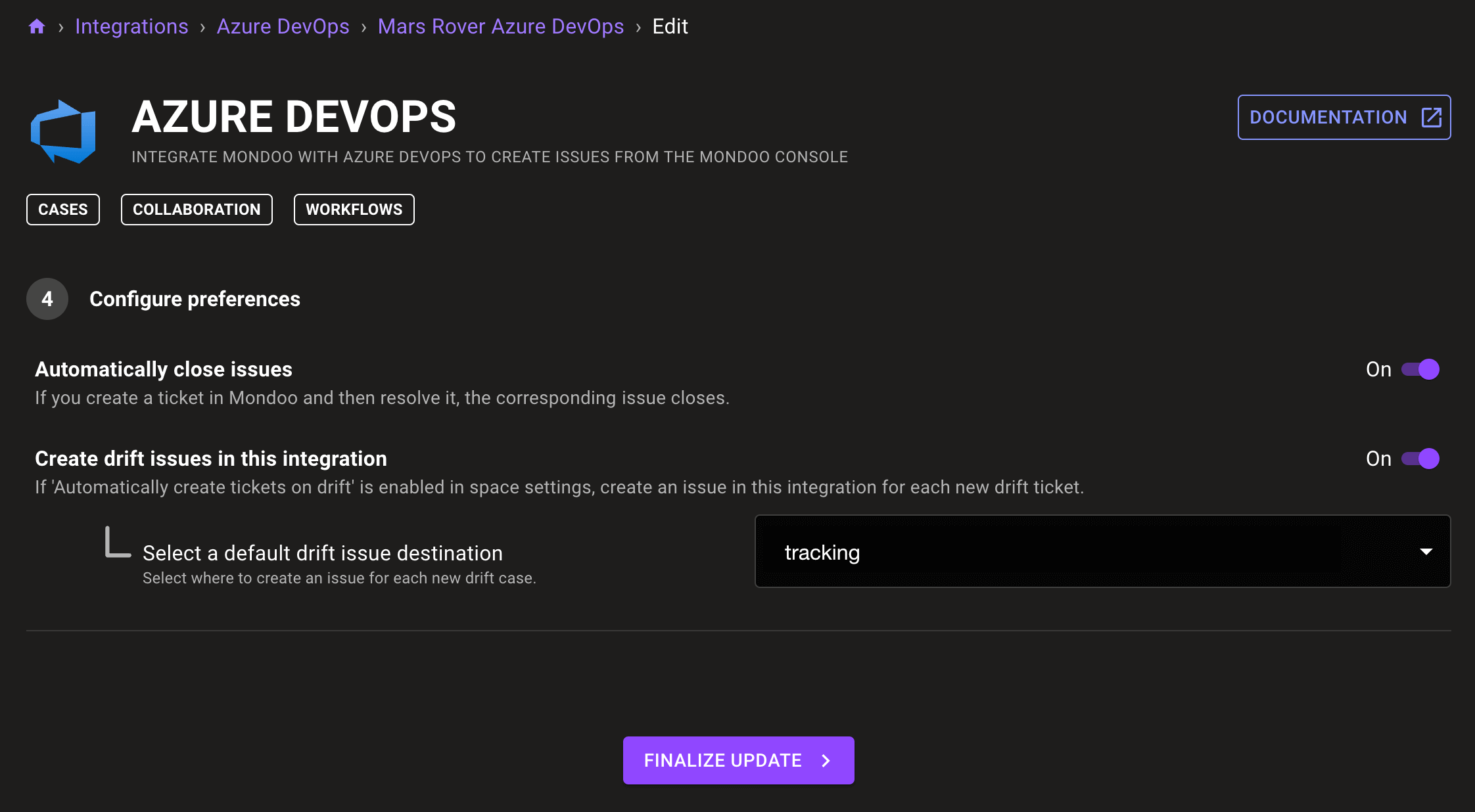 Configure ticketing in Mondoo
