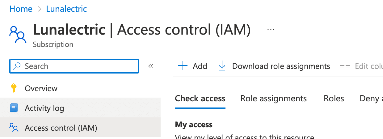 Azure Subscription Roles