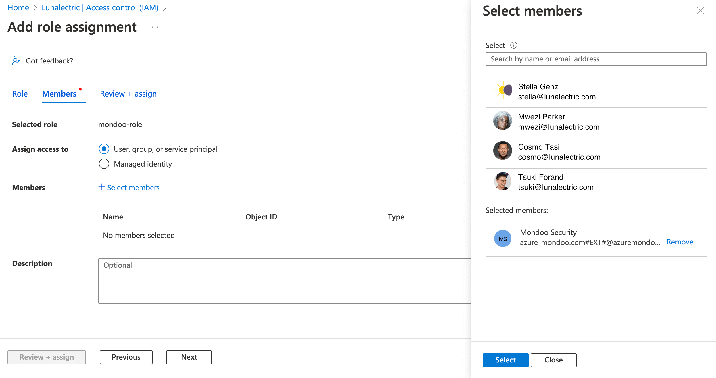 Azure Subscription Role Member Assignment