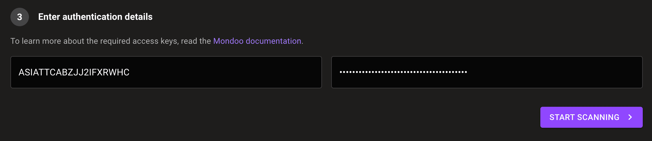 AWS access keys