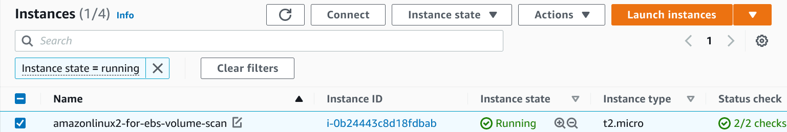 EC2 instance launch configuration showing instance type selection