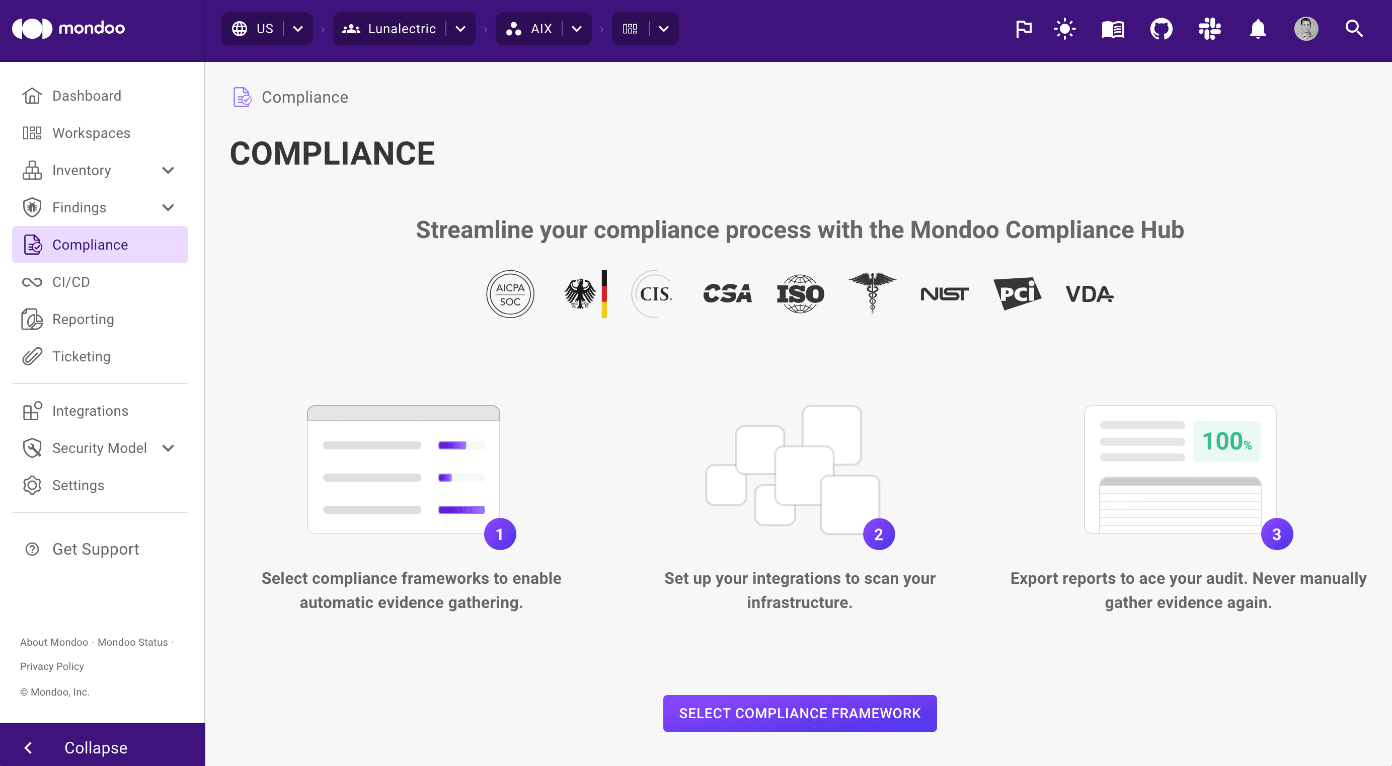 Compliance in the Mondoo App
