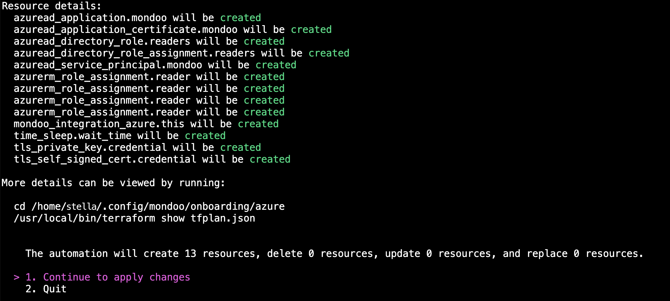 Details of Azure automated integration setup