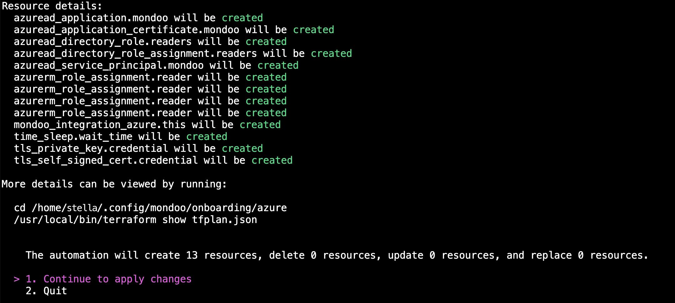 Details of Azure automated integration setup