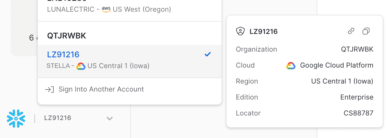 Find your Snowflake account ID