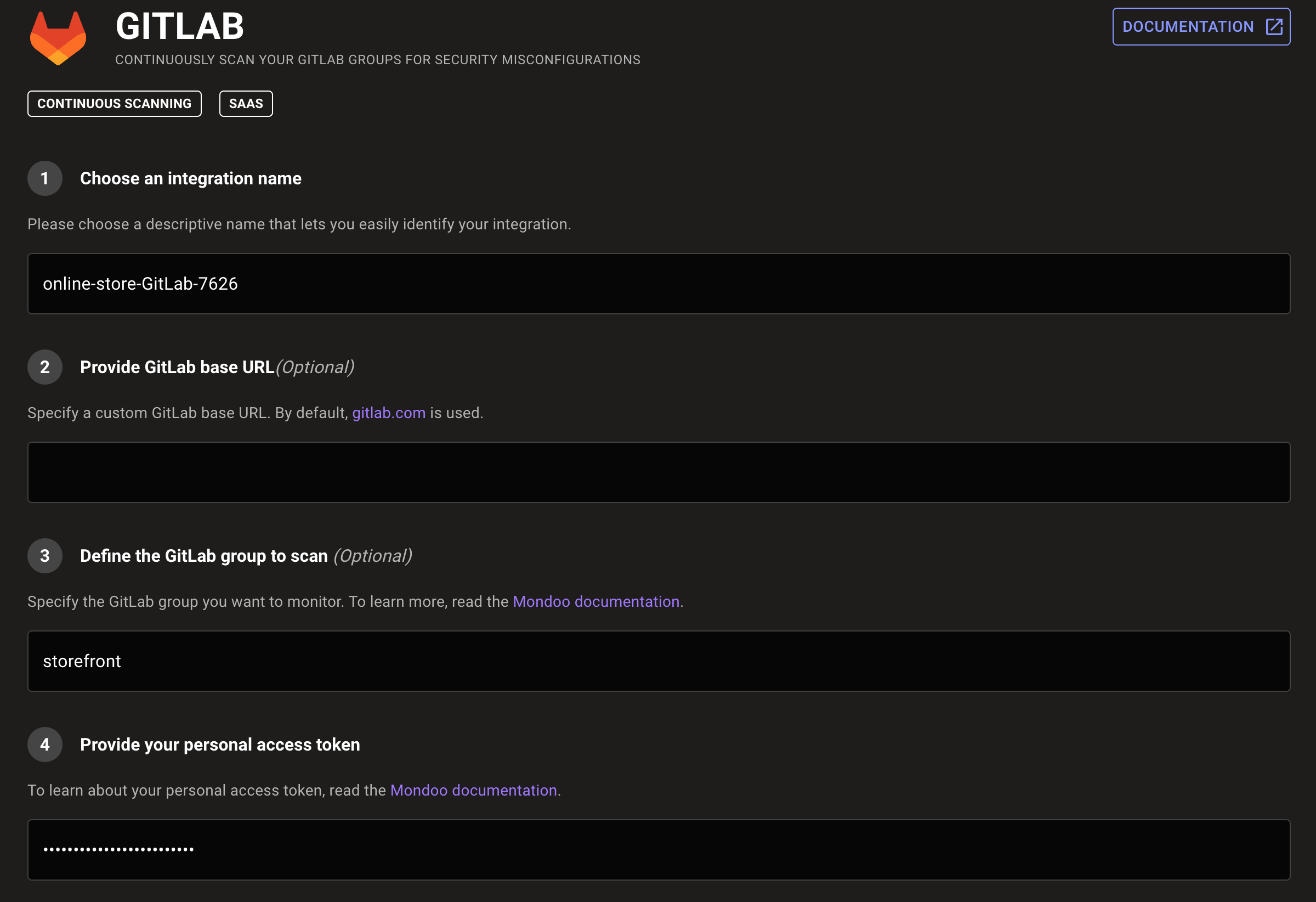 Add a GitLab Integration in Mondoo