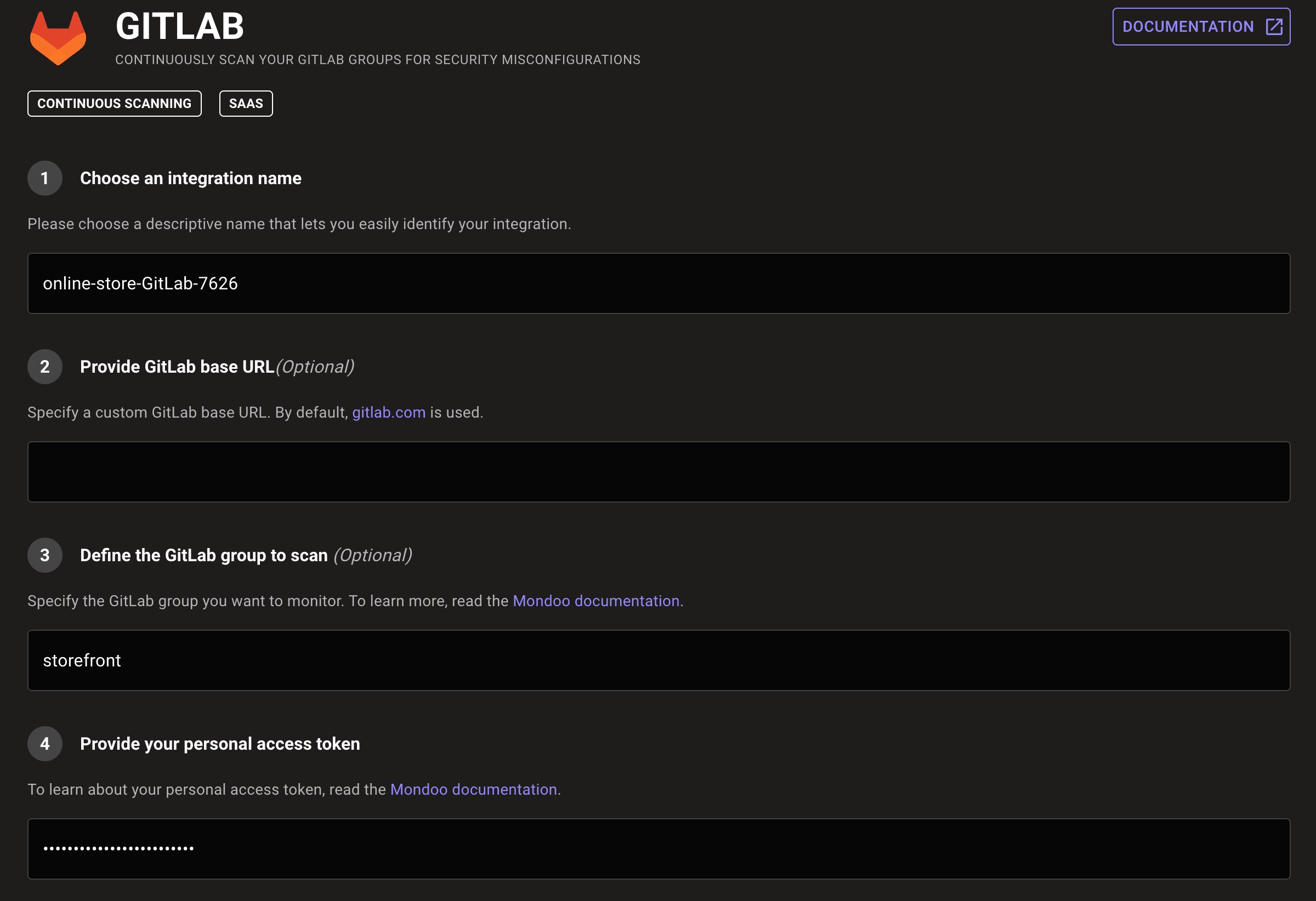 Add a GitLab Integration in Mondoo