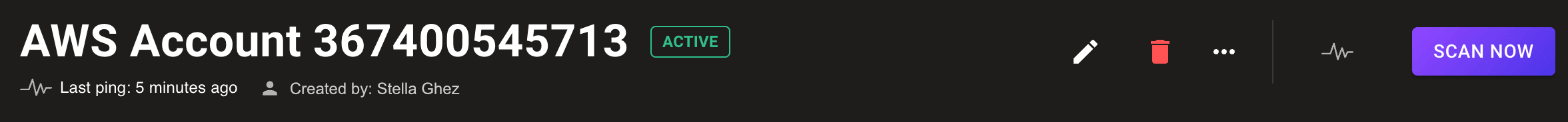 Mondoo AWS integration status and actions
