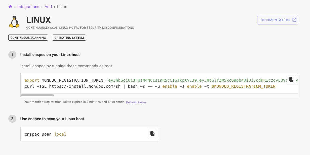 Simplified Mondoo installation