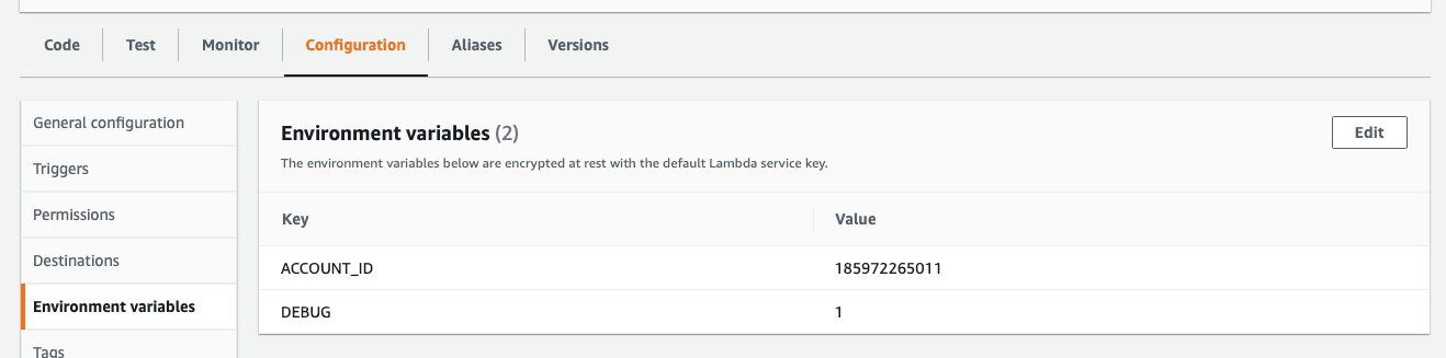 Lambda Console