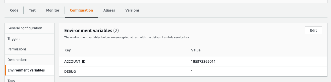 Lambda Console