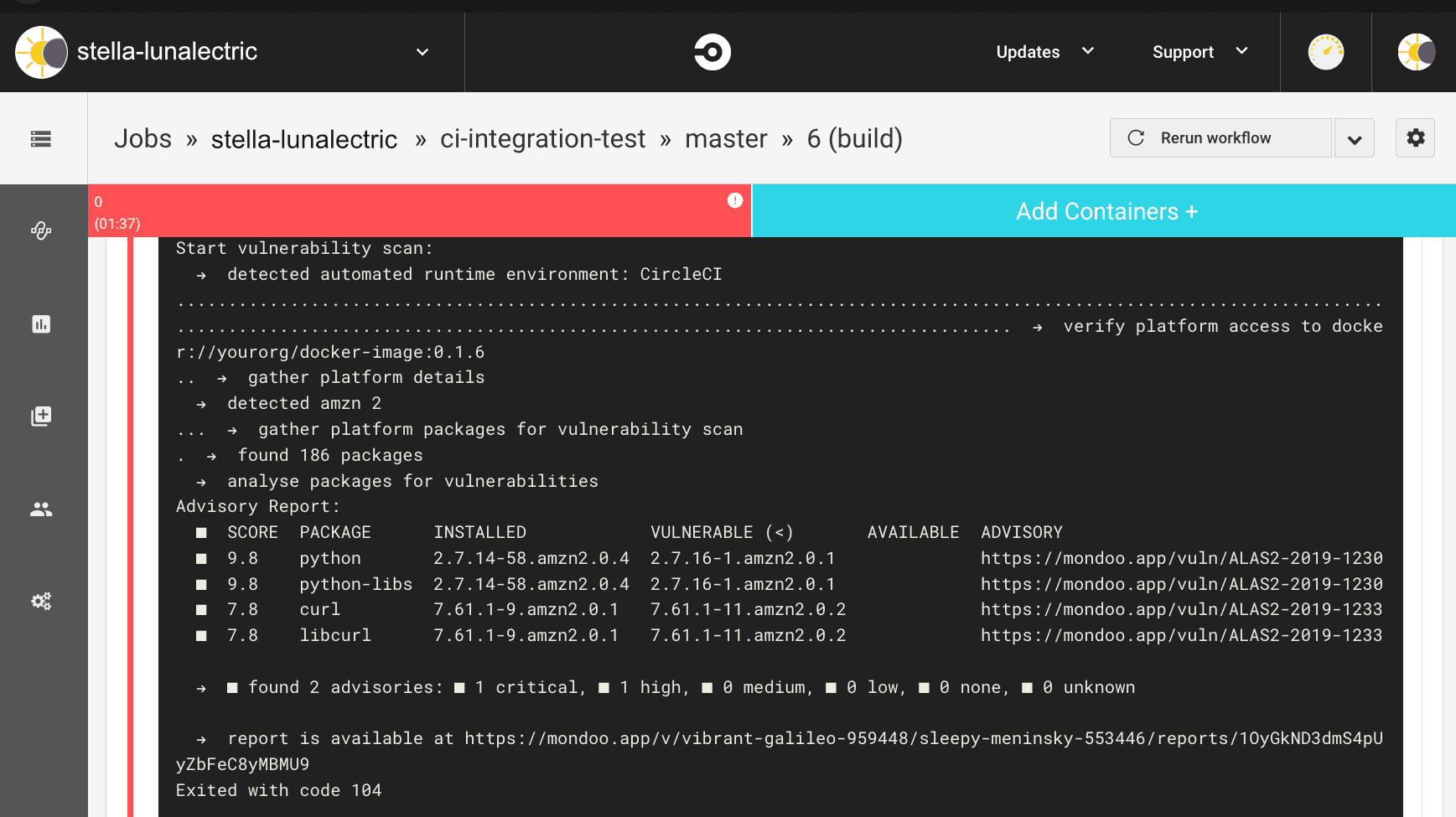 Run a mondoo scan in CircleCI