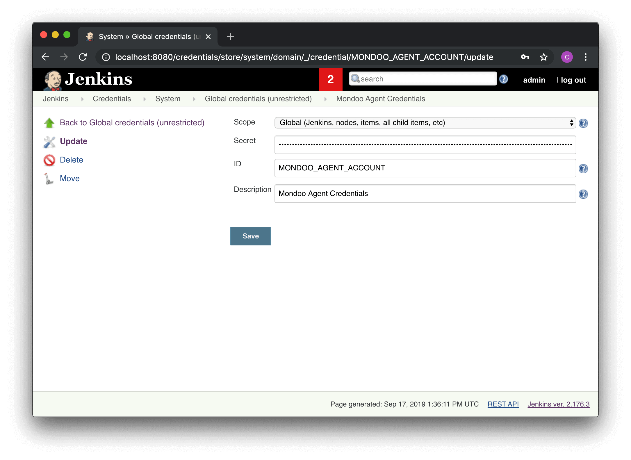 Paste the configuration as GCP substitution variable