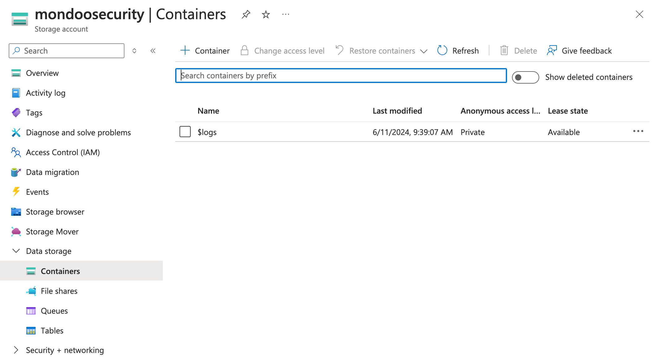 Azure containers