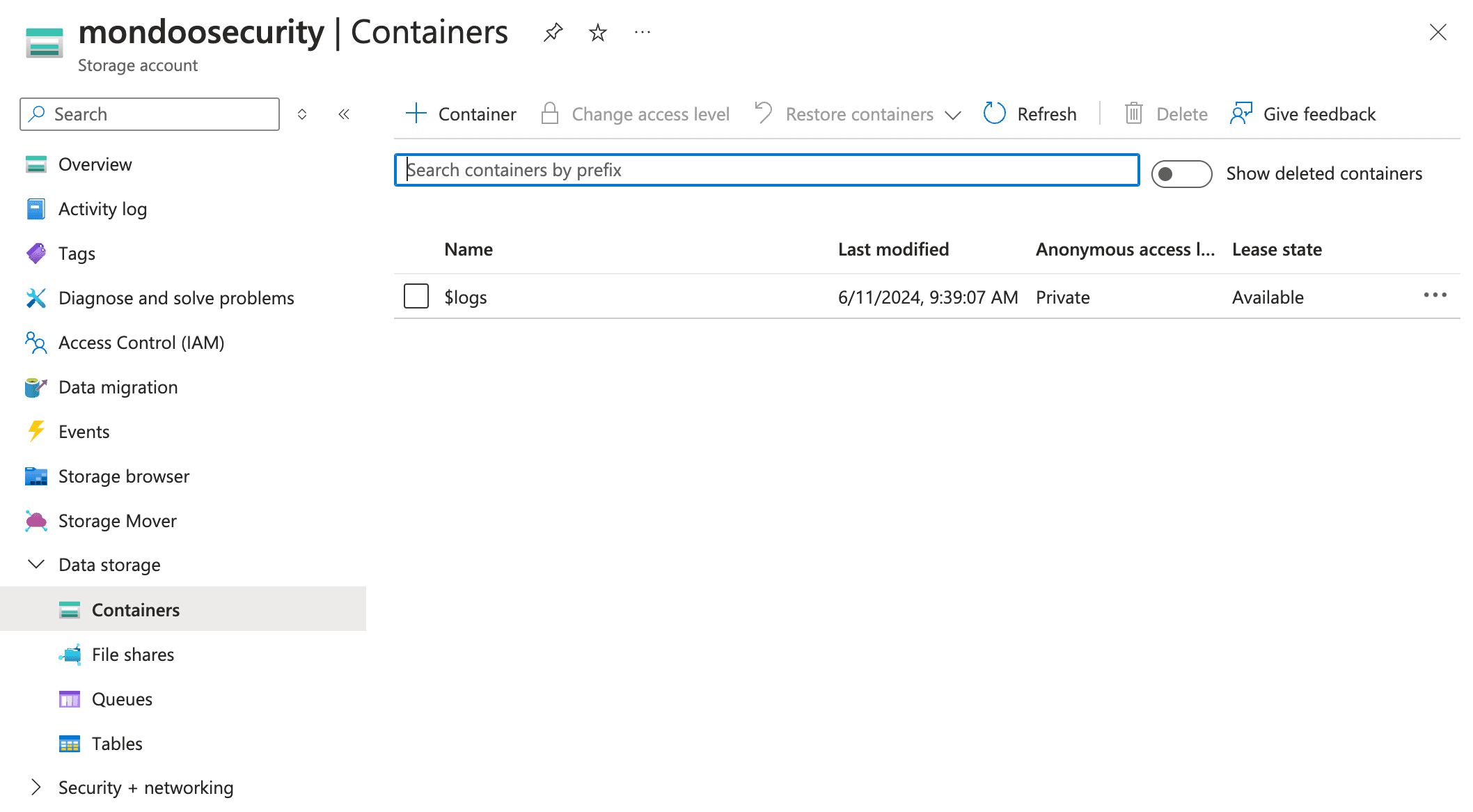 Azure containers