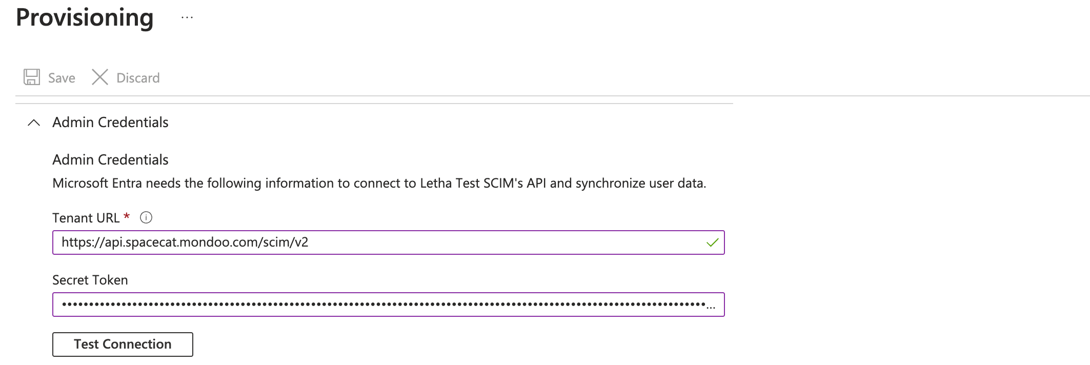 Entra automatic provisioning