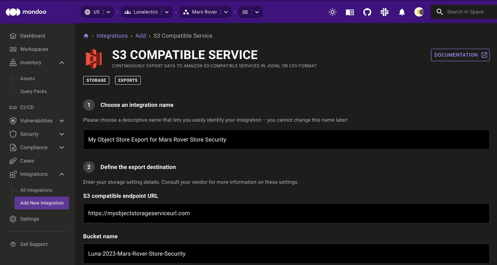 S3-compatible store integration - top