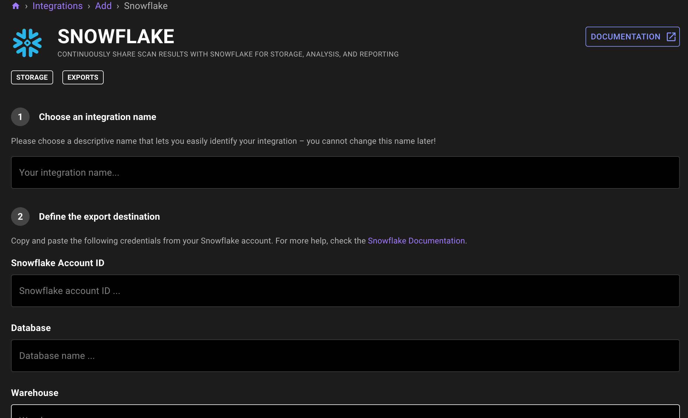 Snowflake integration - top