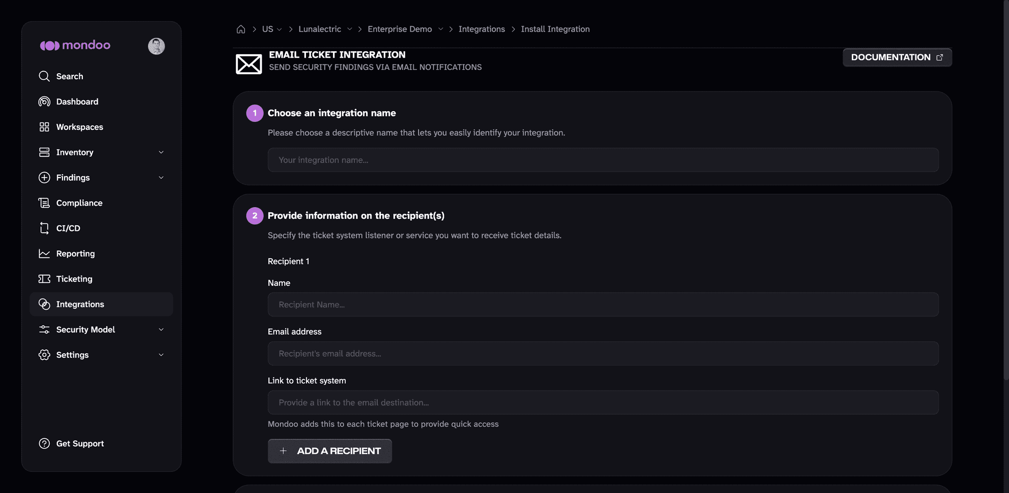 Configure ticketing in Mondoo