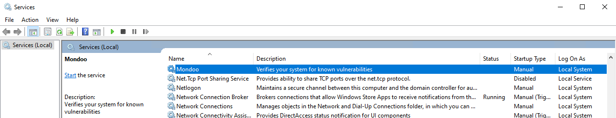 Windows Default Service