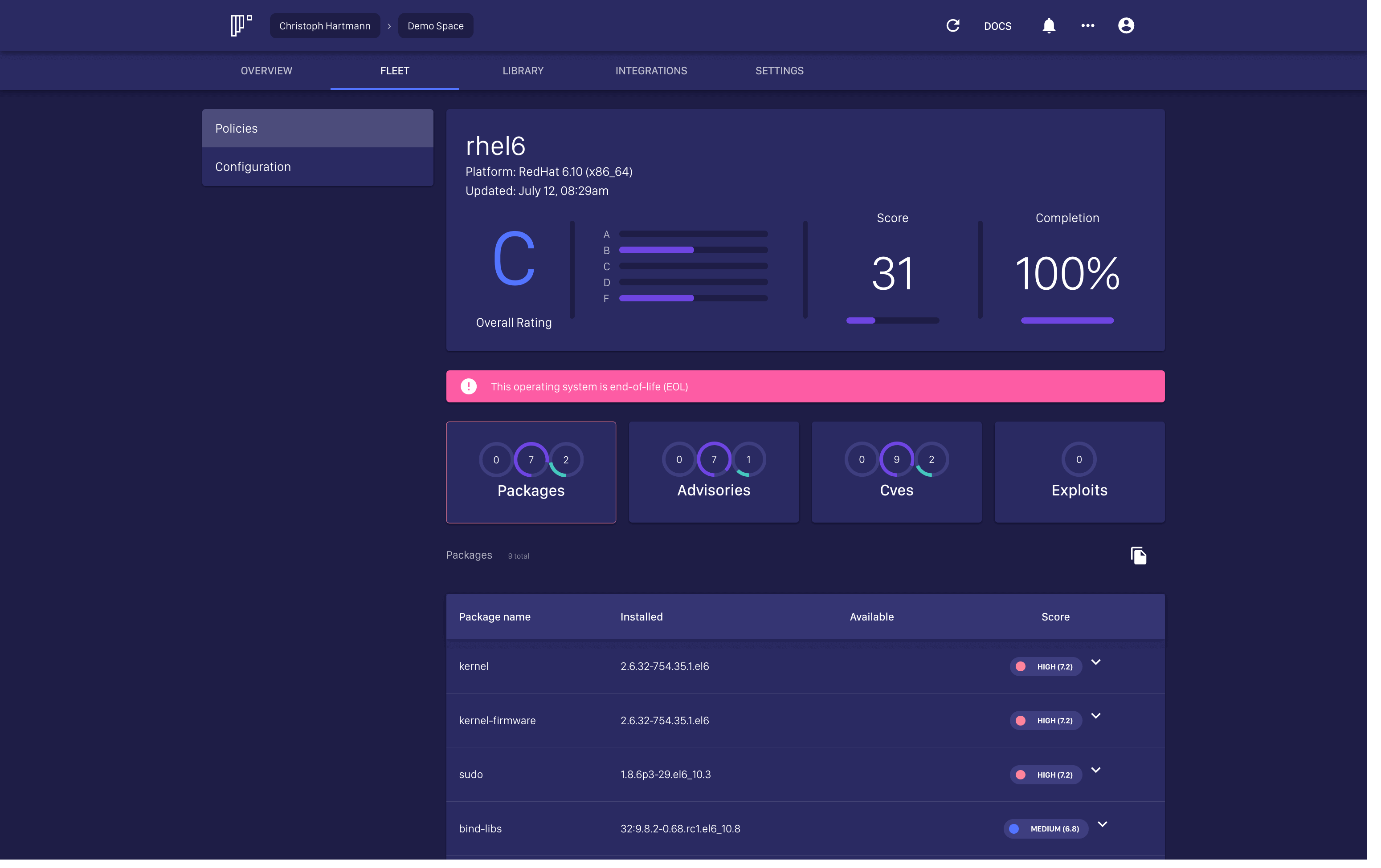 Detailed Policy View