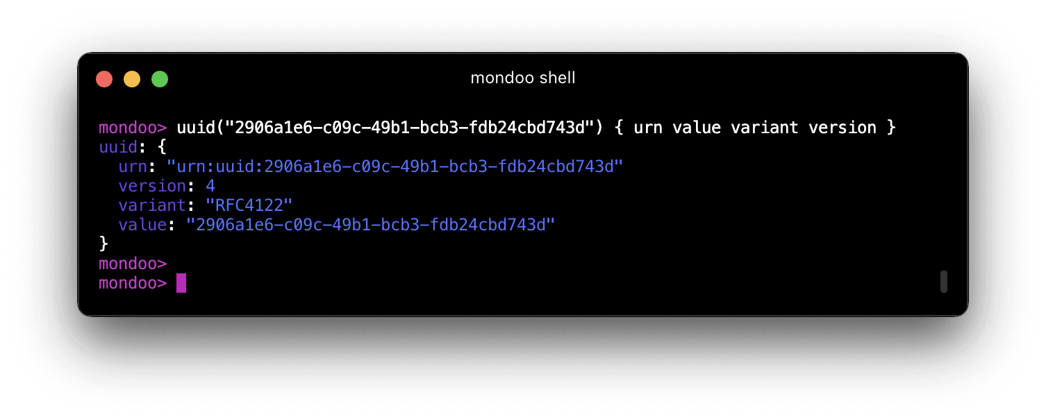 MQL resources to parse uuid