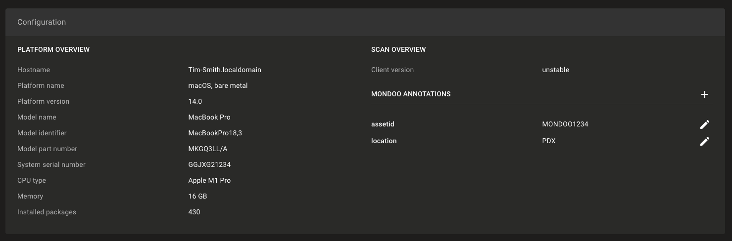 Asset notations