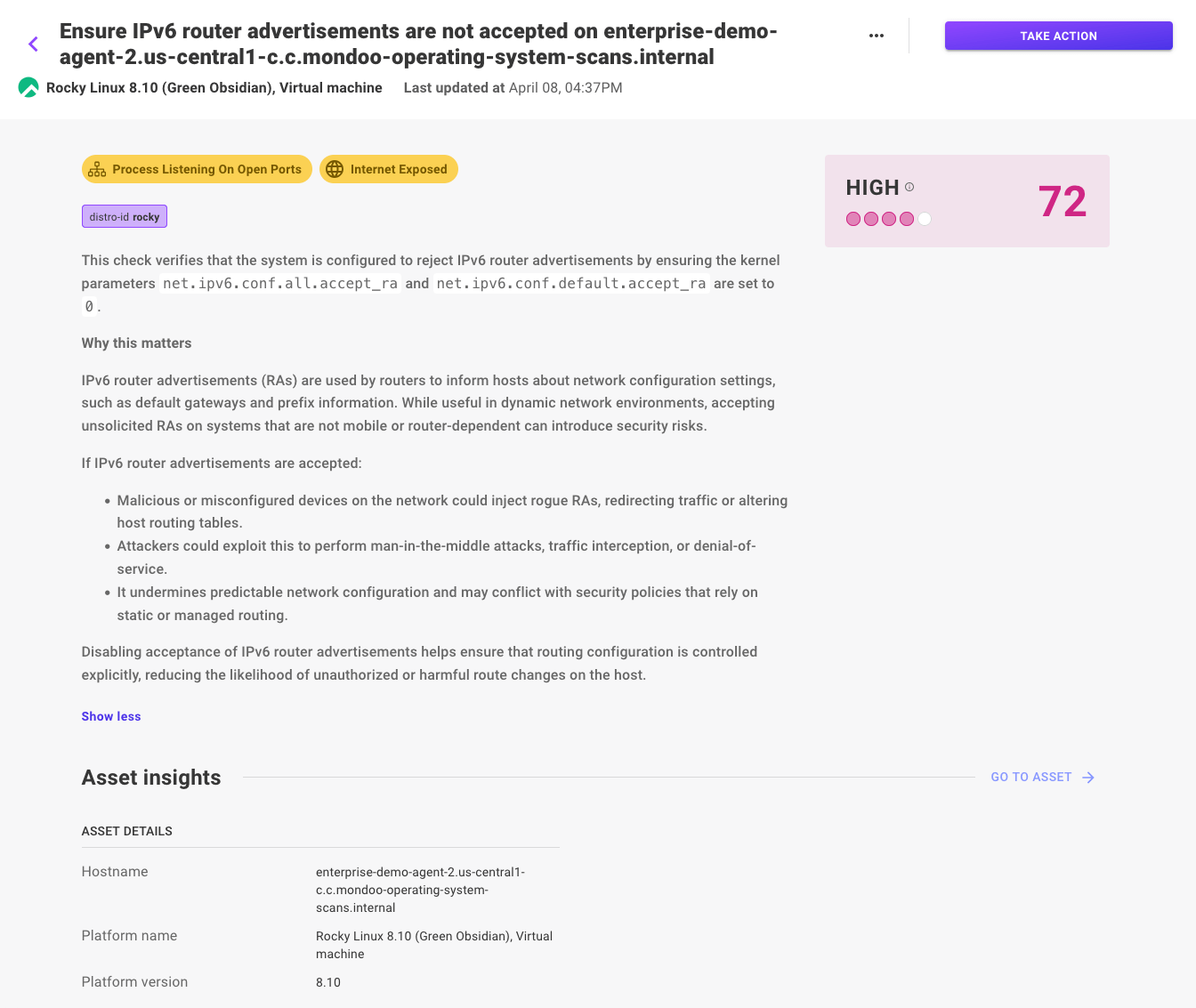 Asset finding page