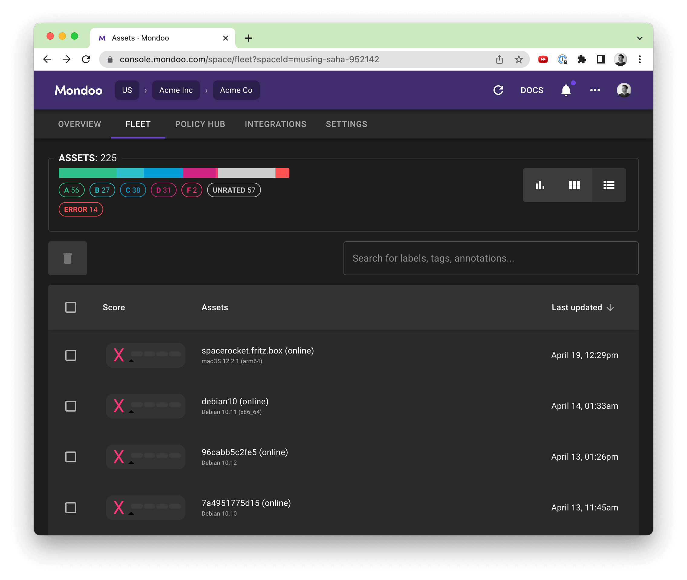 New bar graphs