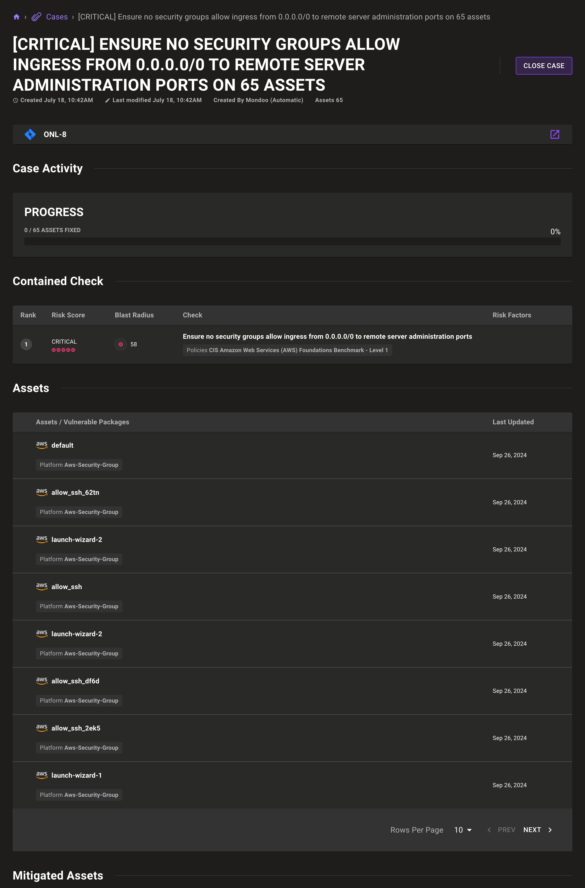 Case Details Page