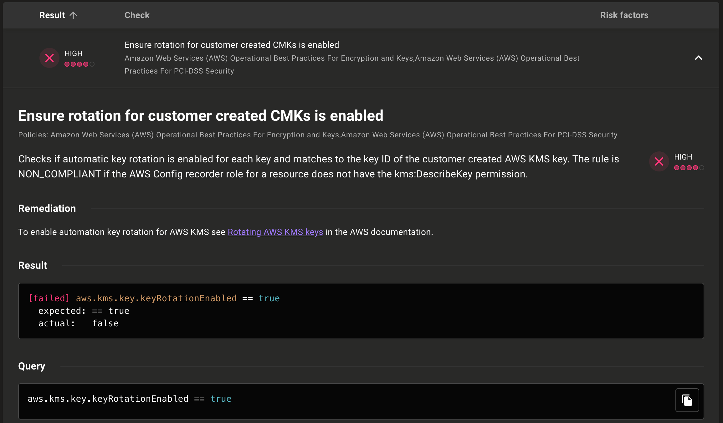 Asset details in Mondoo