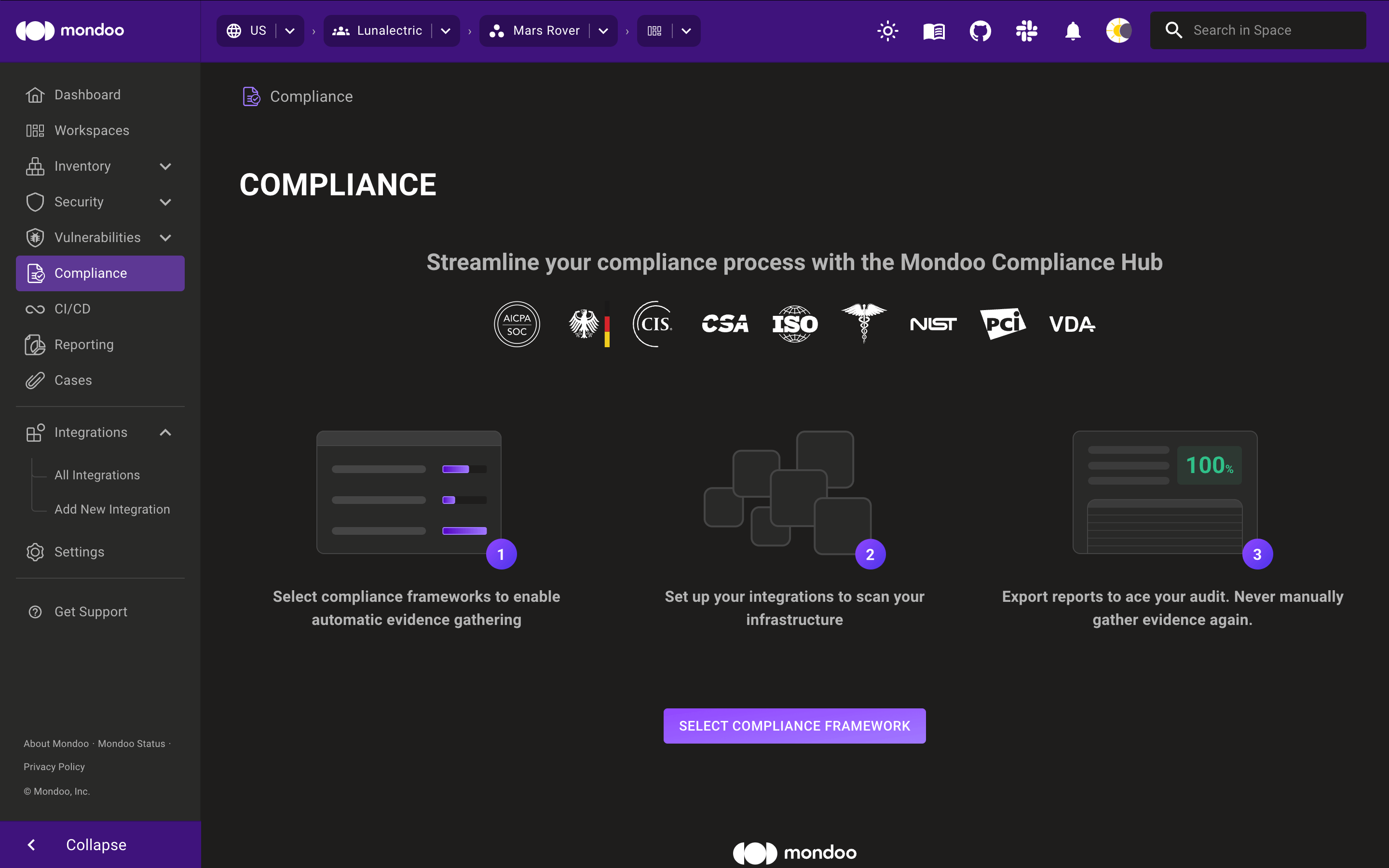 Compliance in the Mondoo Console