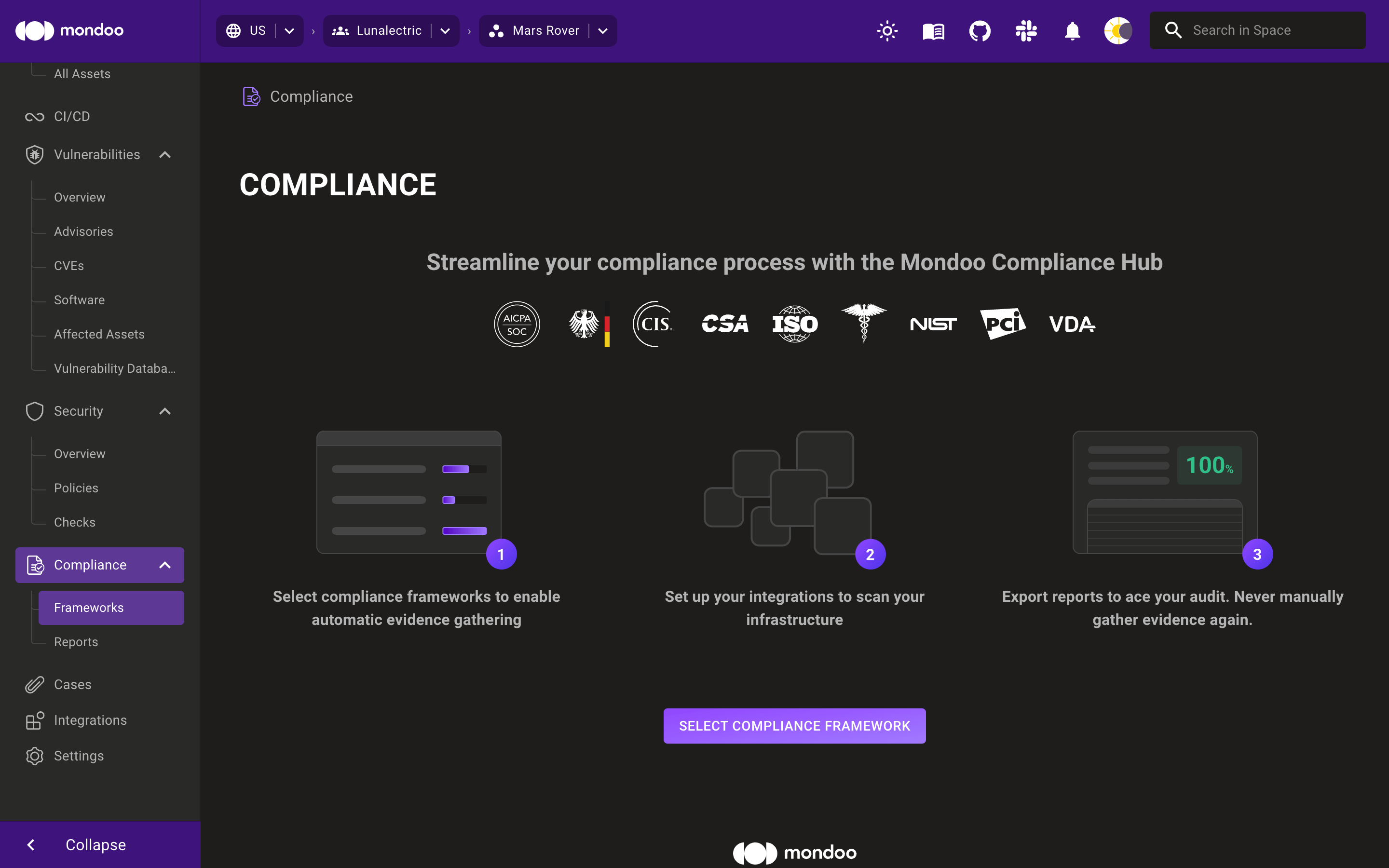 Compliance in the Mondoo Console